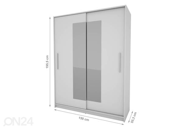 Шкаф-купе 150 cm размеры