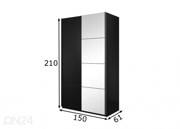 Шкаф-купе 150 cm размеры