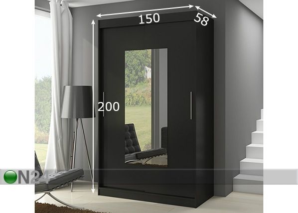 Шкаф-купе 150cm размеры