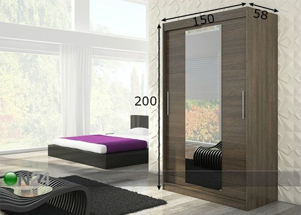 Шкаф-купе 150cm размеры