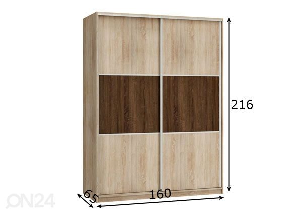 Шкаф-купе 160 cm размеры