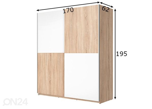 Шкаф-купе 170 cm размеры
