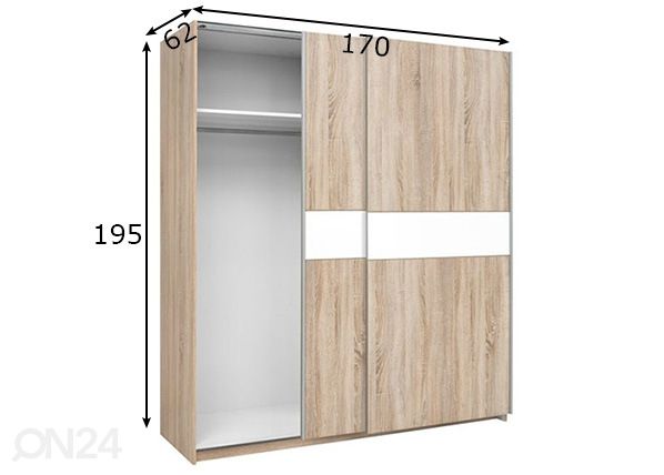 Шкаф-купе 170 cm размеры