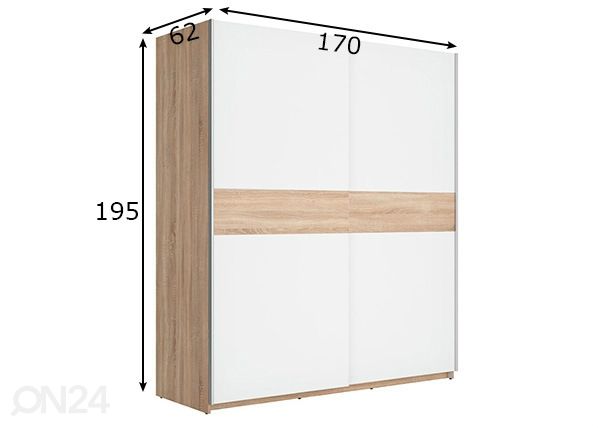 Шкаф-купе 170 cm размеры
