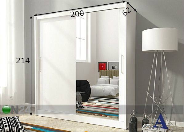 Шкаф-купе 200 cm размеры