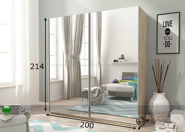 Шкаф-купе 200 cm размеры