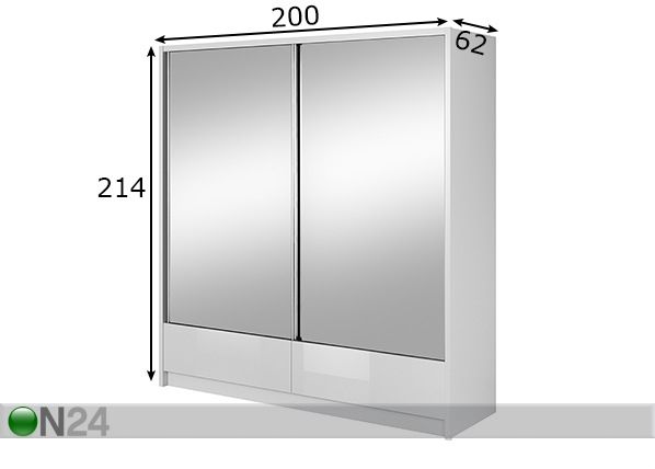 Шкаф-купе 200 cm размеры