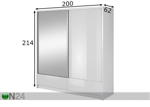 Шкаф-купе 200 cm размеры