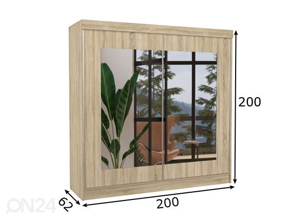 Шкаф-купе 200 cm размеры