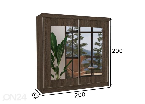 Шкаф-купе 200 cm размеры