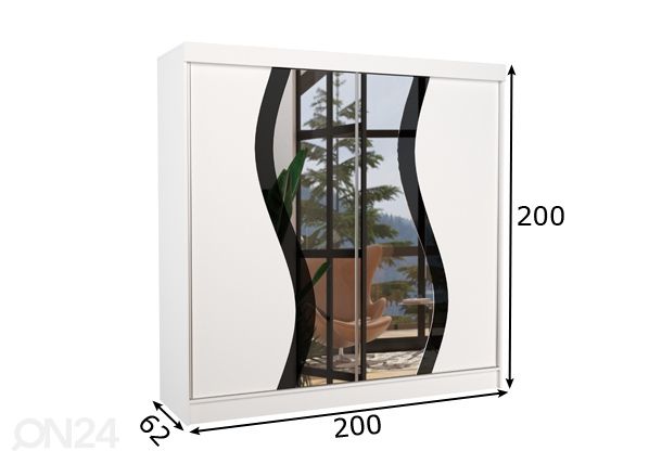 Шкаф-купе 200 cm размеры