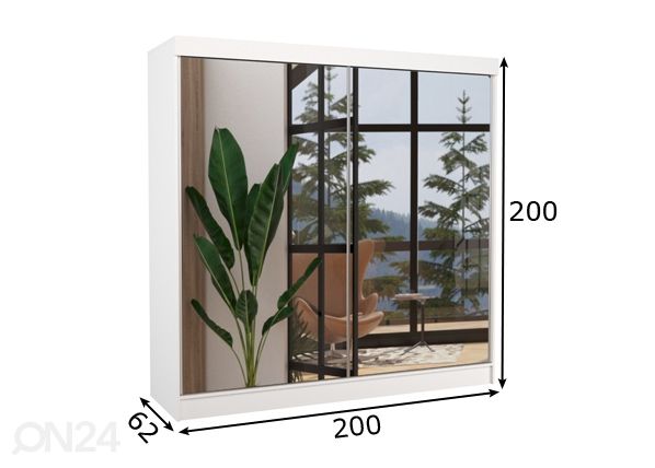 Шкаф-купе 200 cm размеры