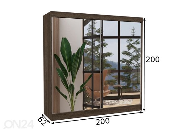 Шкаф-купе 200 cm размеры