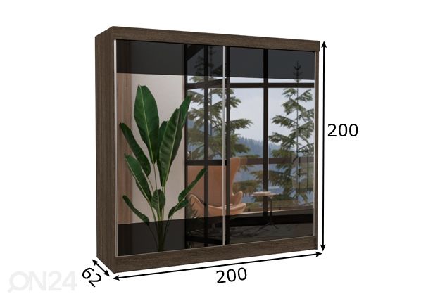 Шкаф-купе 200 cm размеры