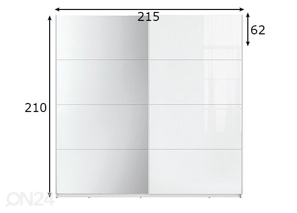 Шкаф-купе 215 cm размеры