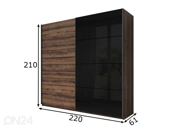 Шкаф-купе 220 cm размеры