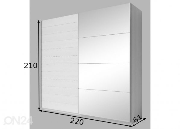 Шкаф-купе 220 cm размеры