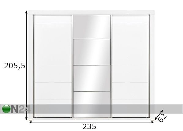 Шкаф-купе 235 cm размеры