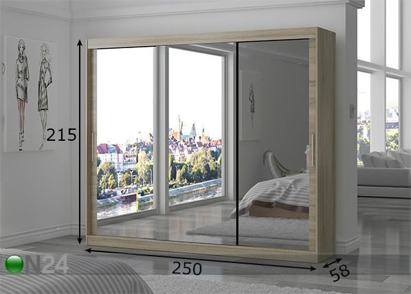 Шкаф-купе 250 cm размеры
