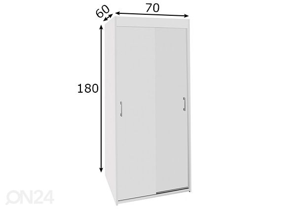Шкаф-купе 70 cm размеры