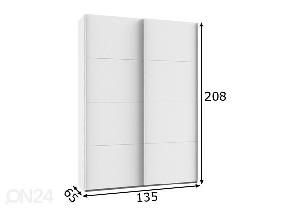 Шкаф-купе Aalst 135 cm размеры