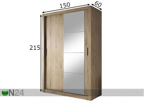 Шкаф-купе Arti IV 150 cm размеры