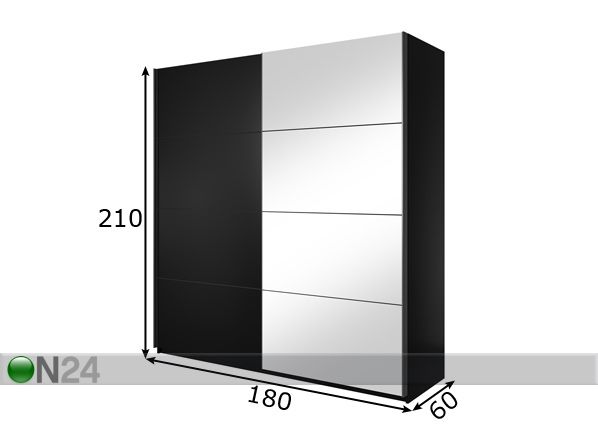 Шкаф-купе Beta 180 cm размеры