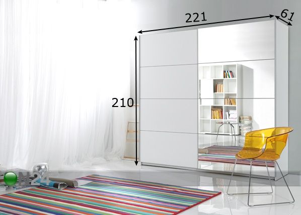 Шкаф-купе Beta 221 cm размеры