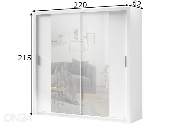 Шкаф-купе Bono 220 cm размеры