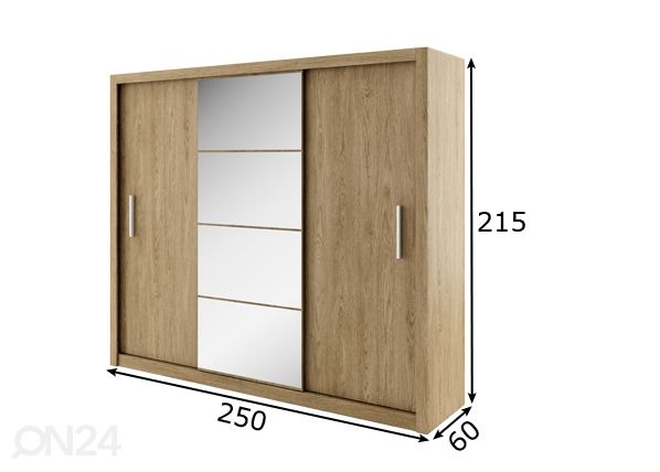 Шкаф-купе Carlton 250 cm размеры
