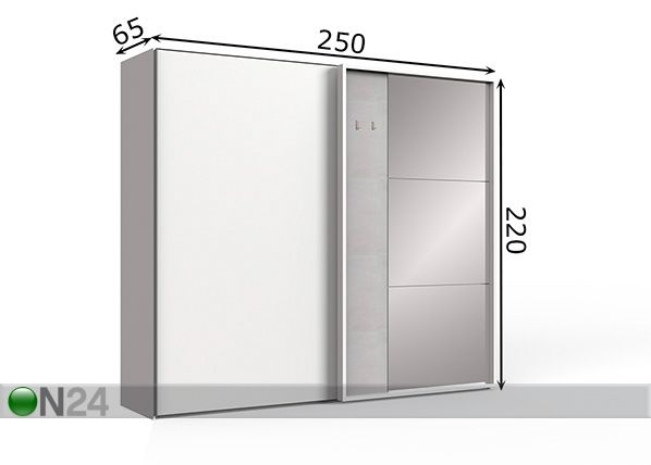 Шкаф-купе Chicago 250 cm размеры
