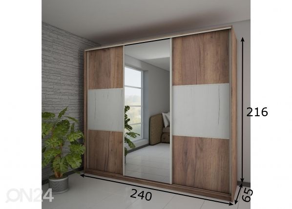 Шкаф-купе Durrus II 240 см размеры
