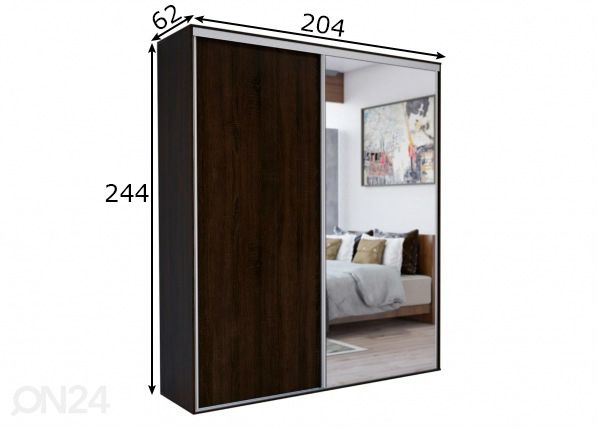 Шкаф-купе Grande 204 cm размеры