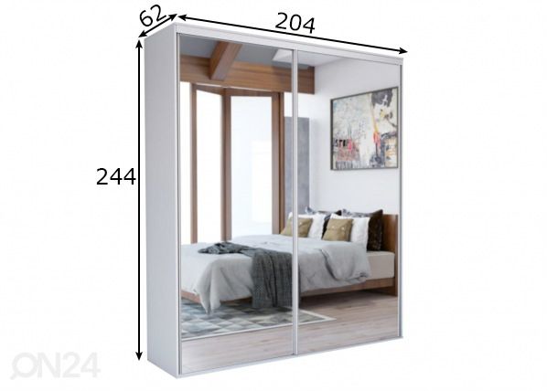 Шкаф-купе Grande 204 cm размеры