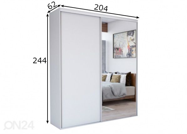 Шкаф-купе Grande 204 cm размеры