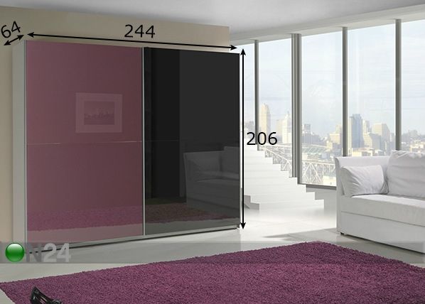 Шкаф-купе Lux 244 cm размеры