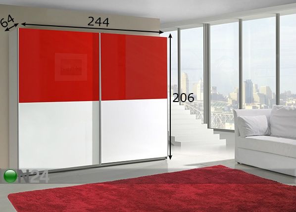 Шкаф-купе Lux 244 cm размеры