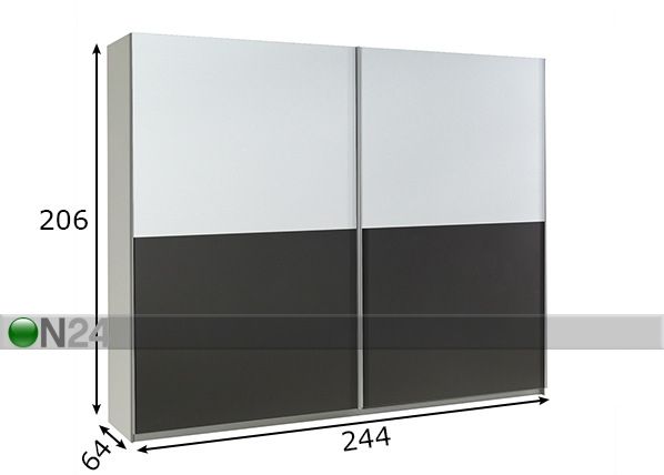 Шкаф-купе Lux 244 cm размеры