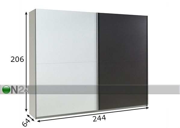 Шкаф-купе Lux 244 cm размеры