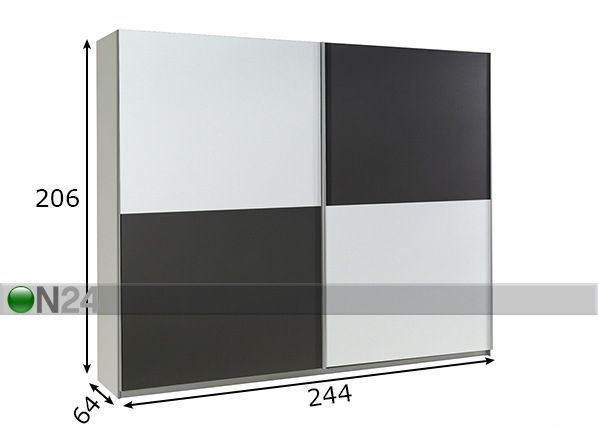 Шкаф-купе Lux 244 cm размеры