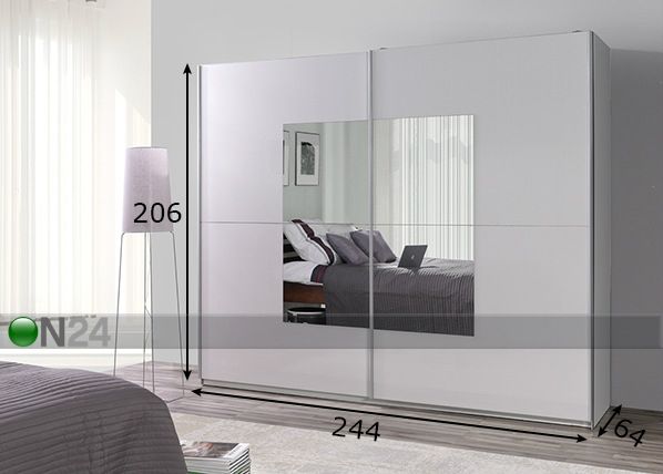 Шкаф-купе Lux 244 cm размеры
