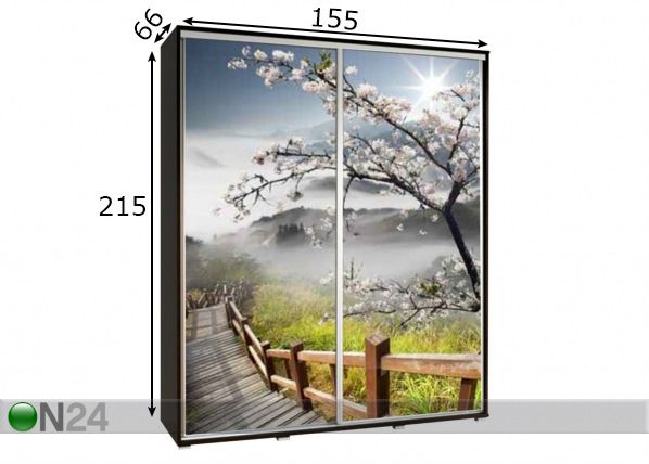 Шкаф-купе Penelopa 155 cm с графикой размеры