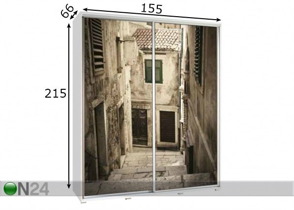 Шкаф-купе Penelopa 155 cm с графикой размеры