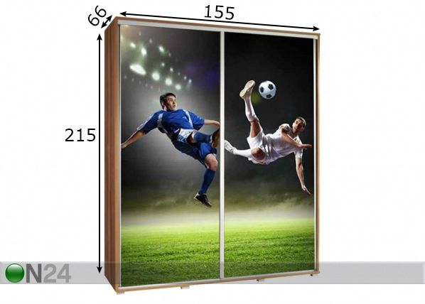 Шкаф-купе Penelopa 155 cm с графикой размеры