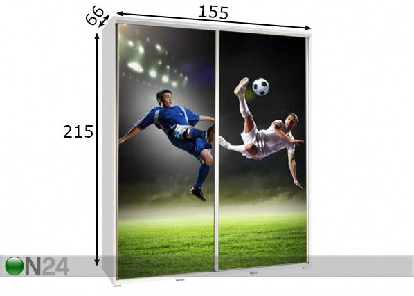 Шкаф-купе Penelopa 155 cm с графикой размеры