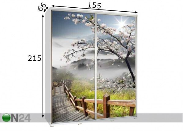 Шкаф-купе Penelopa 155 cm с графикой размеры