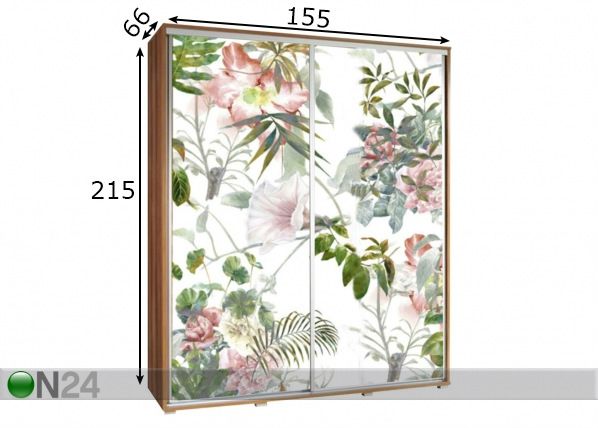 Шкаф-купе Penelopa 155 cm с графикой размеры
