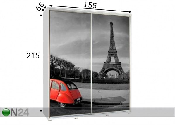 Шкаф-купе Penelopa 155 cm с графикой размеры