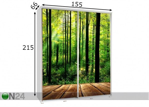 Шкаф-купе Penelopa 155 cm с графикой размеры