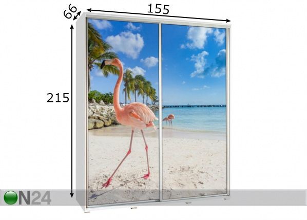 Шкаф-купе Penelopa 155 cm с графикой размеры